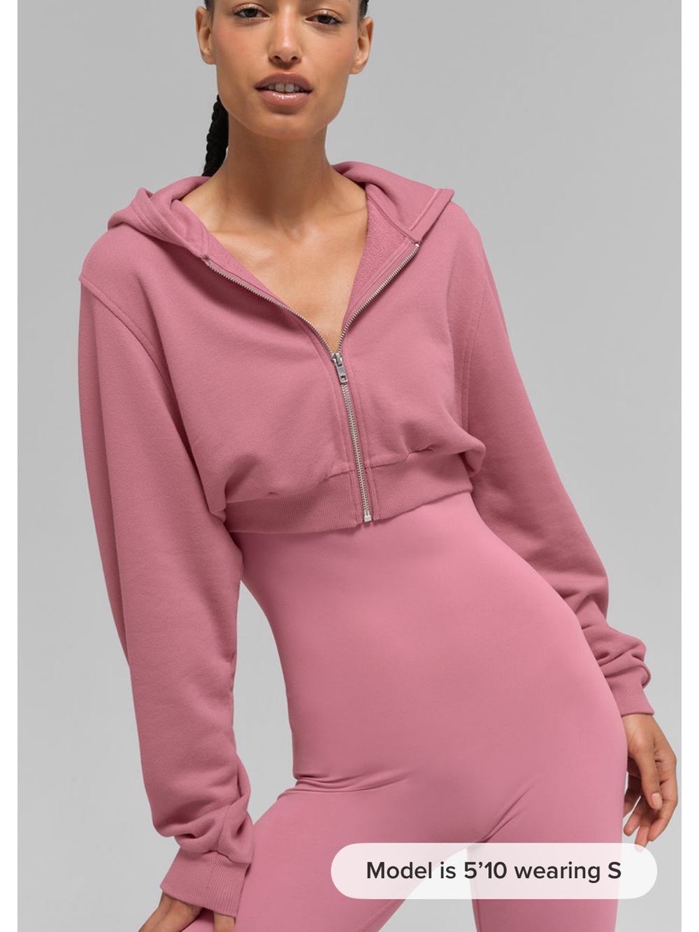 ALO Yoga Sweet Escape Zip Up Hoodie - Pink Wild Rose size small